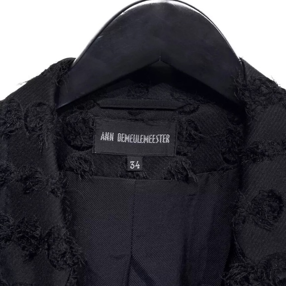 ANN DEMEULEMEESTER black polka dot blazer xs - Picture 3 of 8